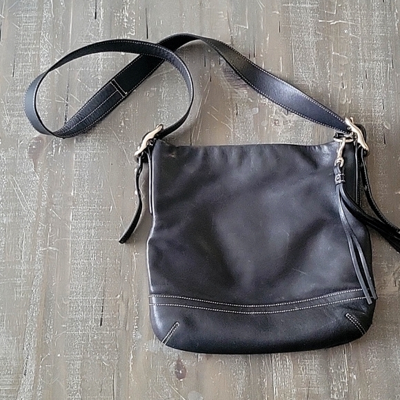 Coach Handbags - Vintage Coach Black Leather Crossbody